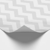 Light Grey and White Chevron Pattern Cadeaupapier (Hoek)