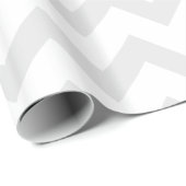 Light Grey and White Chevron Pattern Cadeaupapier (Rol Hoek)