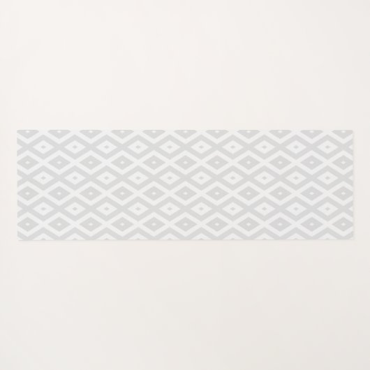 Light grey and white diamond pattern yogamat (Achterkant (horizontaal))