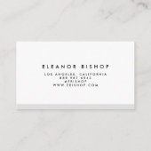 Light Grey and White Pinstripes Pattern Modern Visitekaartje (Achterkant)