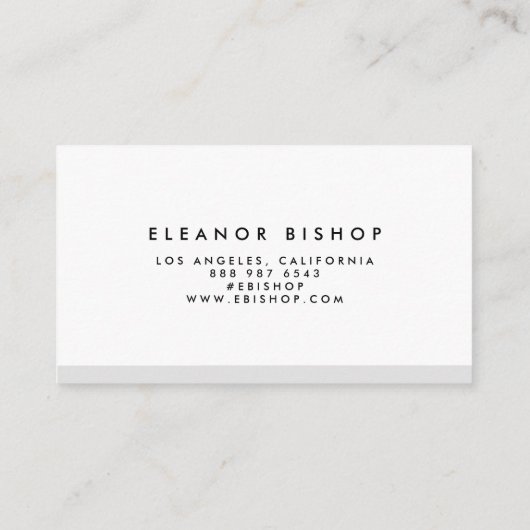 Light Grey and White Pinstripes Pattern Modern Visitekaartje (Achterkant)