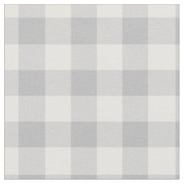 Light Grey and White Plaid Gingham Stof