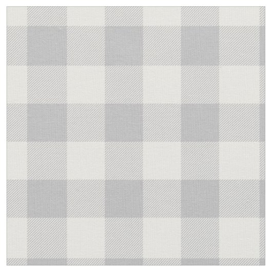 Light Grey and White Plaid Gingham Stof (Close Up)