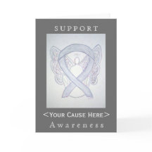 Light Grey Awareness Ribbon Angel Gepersonaliseerd