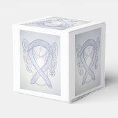 Light Grey Awareness Ribbon Angel Party Favor Box Bedankdoosjes (Achterkant)