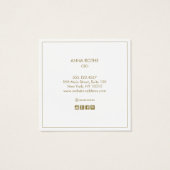 Light Grey Beauty Salon Professional Monogram Vierkante Visitekaartjes (Achterkant)