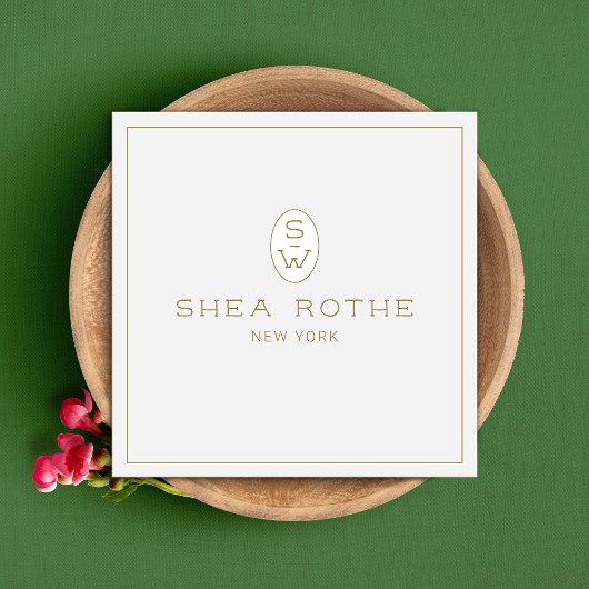 Light Grey Beauty Salon Professional Monogram Vierkante Visitekaartjes