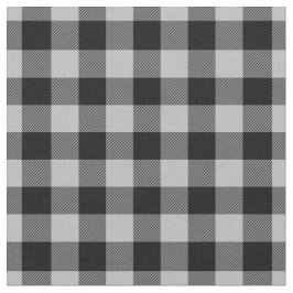 Light Grey & Black Plaid Gingham Stof