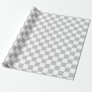 Light Grey Checkerboard Patroon Cadeaupapier