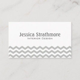 Light Grey Chevron Stripes Pattern Visitekaartje