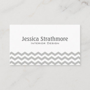 Light Grey Chevron Stripes Pattern Visitekaartje