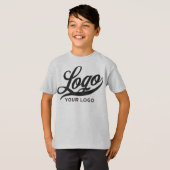 Light Grey Company Logo Swag Business Kinder Boys  T-shirt (Voorkant volledig)