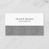 Light Grey Denim Accent Print on White Visitekaartje (Voorkant)