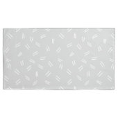 Light Grey Doodle Pattern Pair Of Pillowcases Kussensloop (Voorkant-Links)