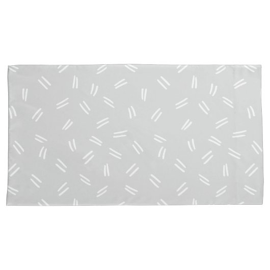 Light Grey Doodle Pattern Pair Of Pillowcases Kussensloop (Voorkant-Rechts)