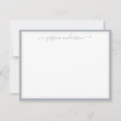 Light Grey Elegant Modern Meys Classic Script Notitiekaartje (Voorkant)