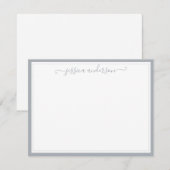 Light Grey Elegant Modern Meys Classic Script Notitiekaartje (Voorkant / Achterkant)