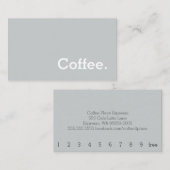 Light Grey Flannel Loyalty Coffee Punch-kaart (Voorkant / Achterkant)