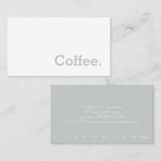 Light Grey Flannel Loyalty Coffee Punch-kaart