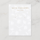 Light Grey Floral Earring Jewelry Display Visitekaartje (Voorkant)