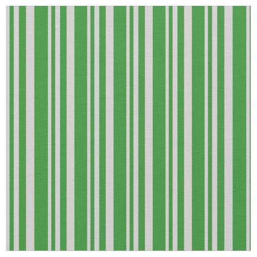 Light Grey & Forest Green Lines Pattern Stof (Close Up)