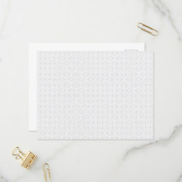 Light Grey Geometric Tile Pattern Uitnodiging Briefkaart