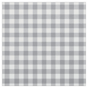 Light Grey Gingham Stof