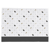 Light Grey Graduation Caps and Diploma Pattern Groot Cadeauzakje (Achterkant)