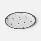 Light Grey Graduation Caps and Diploma Pattern Papieren Bordje (Gekanteld)