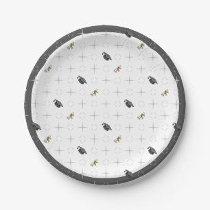 Light Grey Gradus Caps en Diploma Pattern Papieren Bordje