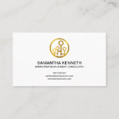 Light Grey Grunge Gold Icon Manpower Consultant Visitekaartje (Achterkant)