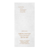 Light Grey Linen Salon Spa Price List Service Menu (Achterkant)