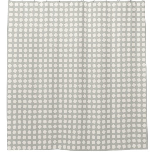 Light Grey Marshmallow Pattern Shower Curtain Douchegordijn (Voorkant)