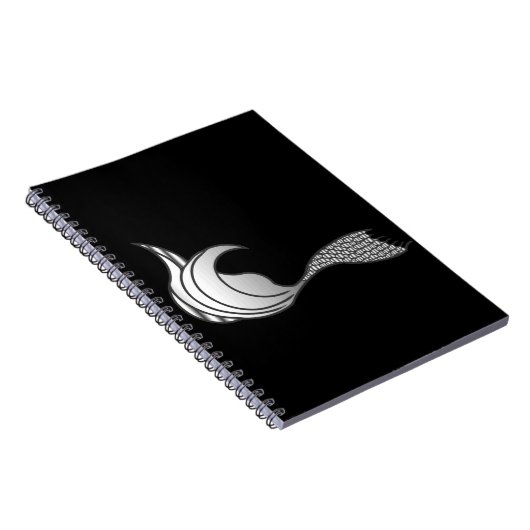Light Grey Mermaid Tail - geen tekst Notitieboek (Rechterzijde)