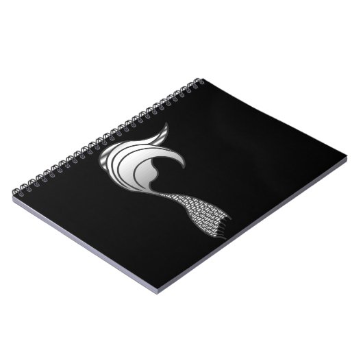 Light Grey Mermaid Tail - geen tekst Notitieboek (Linkerzijde)