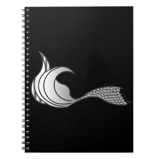 Light Grey Mermaid Tail - geen tekst Notitieboek (Voorkant)