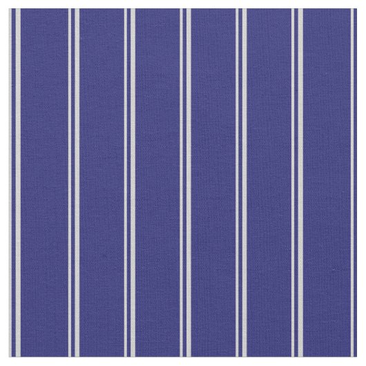 Light Grey & Midnight Blue Stripes/Lines Pattern Stof (Close Up)