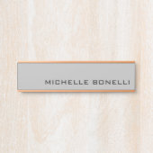 Light Grey Minimalist Plain Modern Deurbordje (Voorkant)