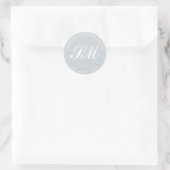 Light Grey Monogram Weddenschap Favor Sticker (Tas)