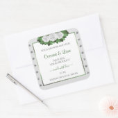 Light Grey Product Labels Green White Roses Jewels (Envelop)
