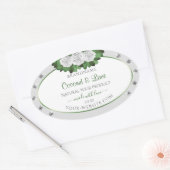 Light Grey Product Labels Green White Roses Jewels