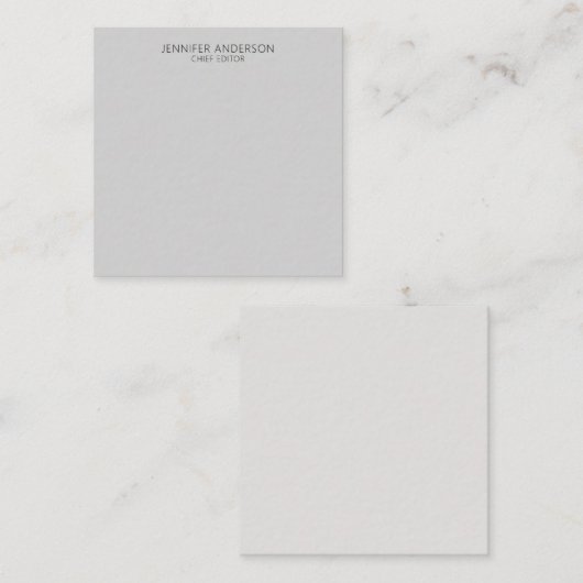 Light Grey Professional Modern Plain Minimalist Notitiekaartje (Voorkant / Achterkant)