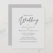 Light Grey Script Typography Budget Weddenschap (Voorkant / Achterkant)