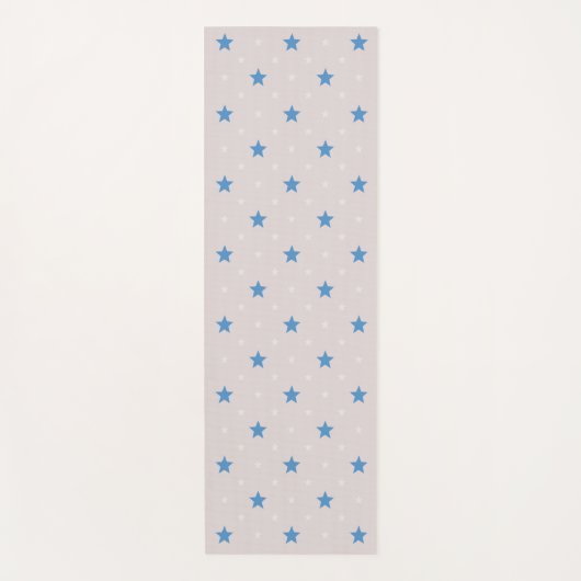 Light Grey Stars Pattern Yoga Mat (Voorkant)