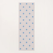 Light Grey Stars Pattern Yoga Mat (Achterkant)