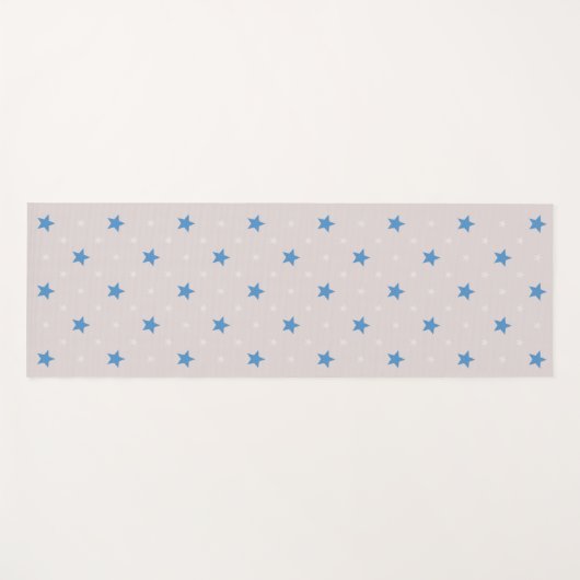 Light Grey Stars Pattern Yoga Mat (Voorkant (horizontaal))