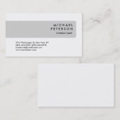 Light Grey Stripe White Background Visitekaartje (Voorkant / Achterkant)