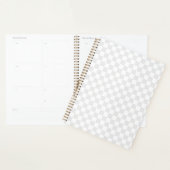 Light Grey White Checkered Checkerboard Planner (Display)