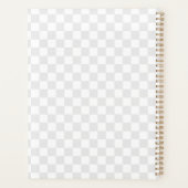 Light Grey White Checkered Checkerboard Planner (Achterkant)