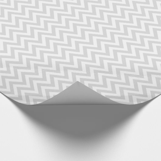 Light Grey White Chevron Zig-Zag Pattern Cadeaupapier (Hoek)